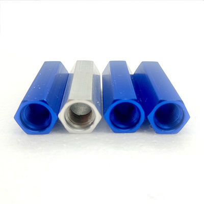 Turning CNC Aluminum Parts Blue / Silver Aluminum Fabrication Parts