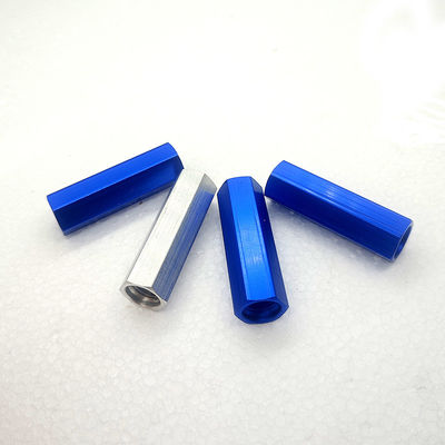 Turning CNC Aluminum Parts Blue / Silver Aluminum Fabrication Parts