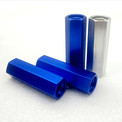 Turning CNC Aluminum Parts Blue / Silver Aluminum Fabrication Parts