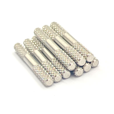 Non Standard Turned Metal Parts Cylindrical Knurled Pins For Walking Centering Machine
