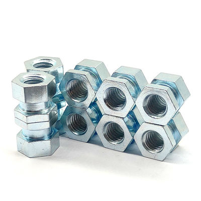 Customized Zinc Plated Nuts Electroplated Hexagon Head Nut Blue White