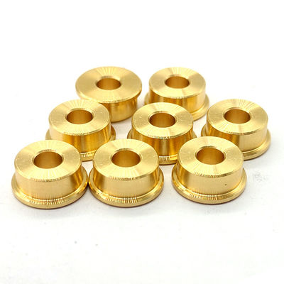 Golden Precision Brass Turned Parts Heat Treatment CNC Machining Brass Parts Polished