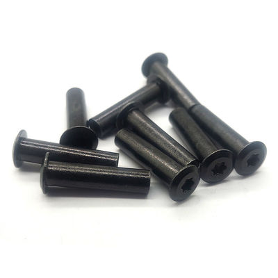 Hollow Iron Rivet Flat Head / Round Head Black Stainless Steel Rivets