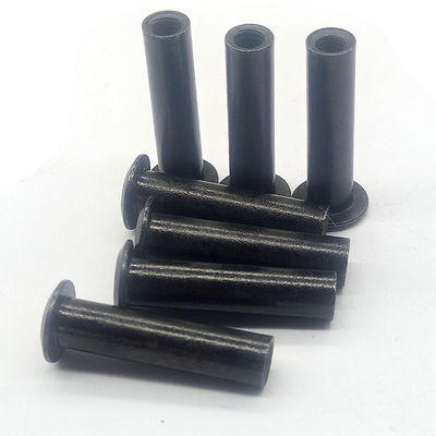 Hollow Iron Rivet Flat Head / Round Head Black Stainless Steel Rivets