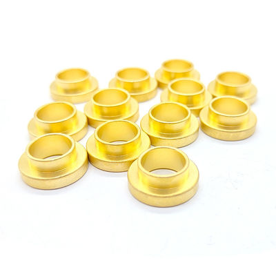 Customized CNC Brass Parts High Precision Self Lubricating Bronze Bushing Anodized
