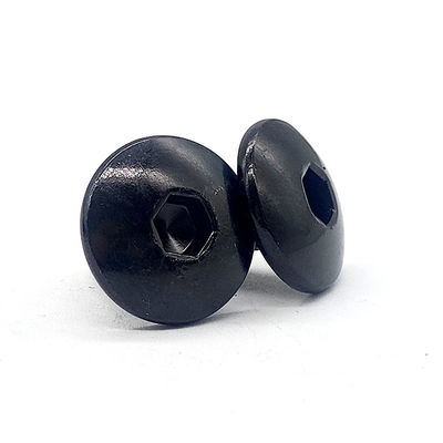 Steel Round Head Hex Screw Black Oxide Thread Locking Bolts Anti Loosening
