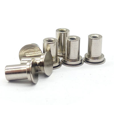 Hollow CNC Turning Parts High Precision Flat Head Rivet Nut Anodized