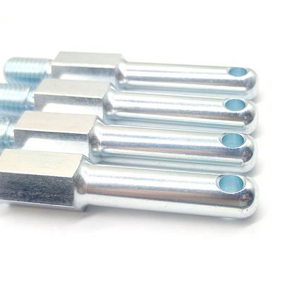 Threaded Linkage Rod with Hex Body｜16×100mm Zinc-Plated Steel Connecting Shaft｜Mechanical Control Arm Pin