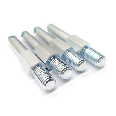 Threaded Linkage Rod with Hex Body｜16×100mm Zinc-Plated Steel Connecting Shaft｜Mechanical Control Arm Pin