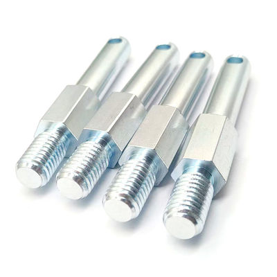 Threaded Linkage Rod with Hex Body｜16×100mm Zinc-Plated Steel Connecting Shaft｜Mechanical Control Arm Pin