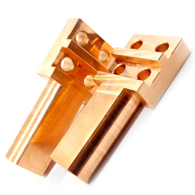 Custom Precision CNC Machined Copper Terminal Block – High Conductivity Copper Connector for Industrial Applications