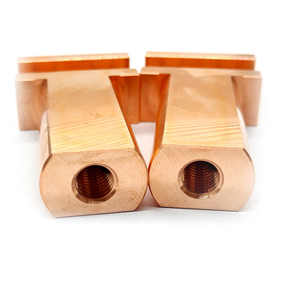 Custom Precision CNC Machined Copper Terminal Block – High Conductivity Copper Connector for Industrial Applications