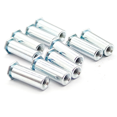 Custom Zinc-Plated Hexagonal Threaded Standoff Inserts CNC Machining