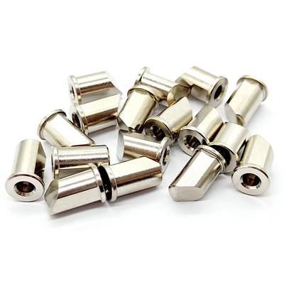 Custom CNC Machined Nickel-Plated Hex Flange Threaded Inserts