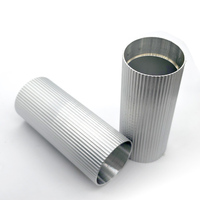 Custom CNC Machined Aluminum Knurled Cylinder Tube