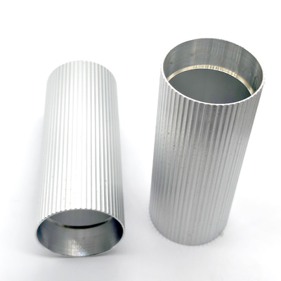 Custom CNC Machined Aluminum Knurled Cylinder Tube