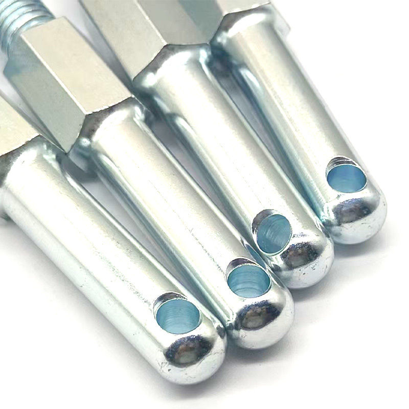 Threaded Linkage Rod with Hex Body｜16×100mm Zinc-Plated Steel Connecting Shaft｜Mechanical Control Arm Pin
