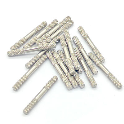 Non Standard Turned Metal Parts Cylindrical Knurled Pins For Walking Centering Machine